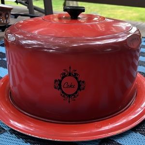 70’s metal cake tray